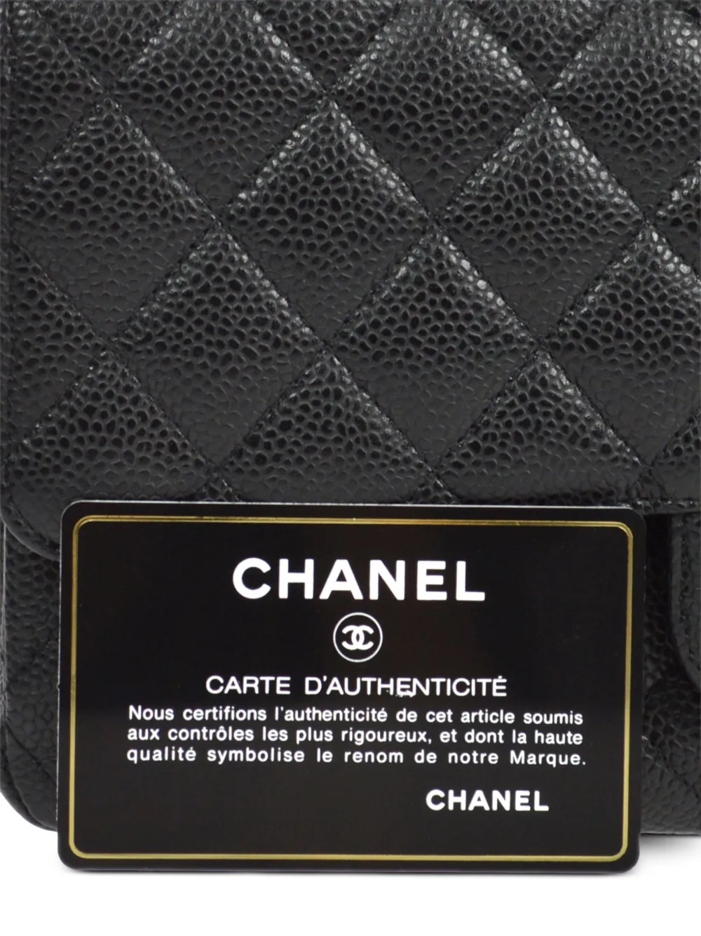 CHANEL Pre-Owned - 2009 medium Double Flap shoulder bag - women - Caviar Leather - One Size - Black 4