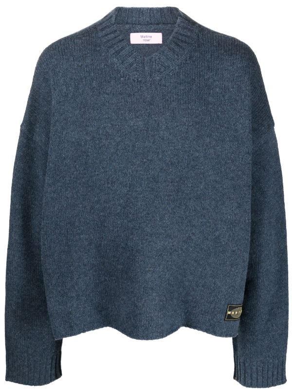 Martine Rose logo-patch Knitted Jumper - Farfetch