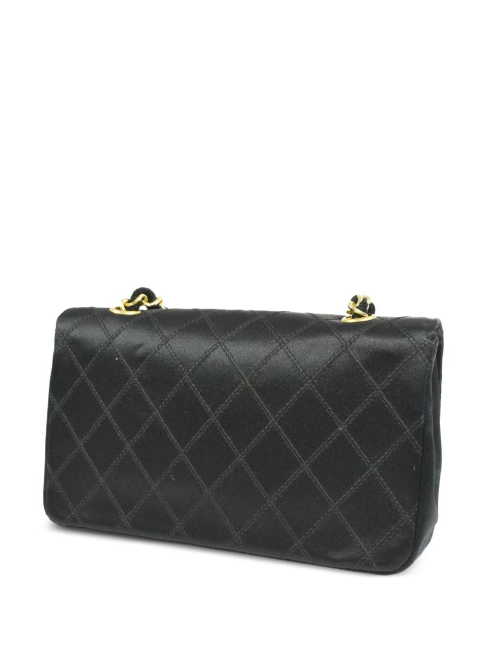 CHANEL Pre-Owned 1985-1990 schoudertas met diamantvormige voering - Zwart