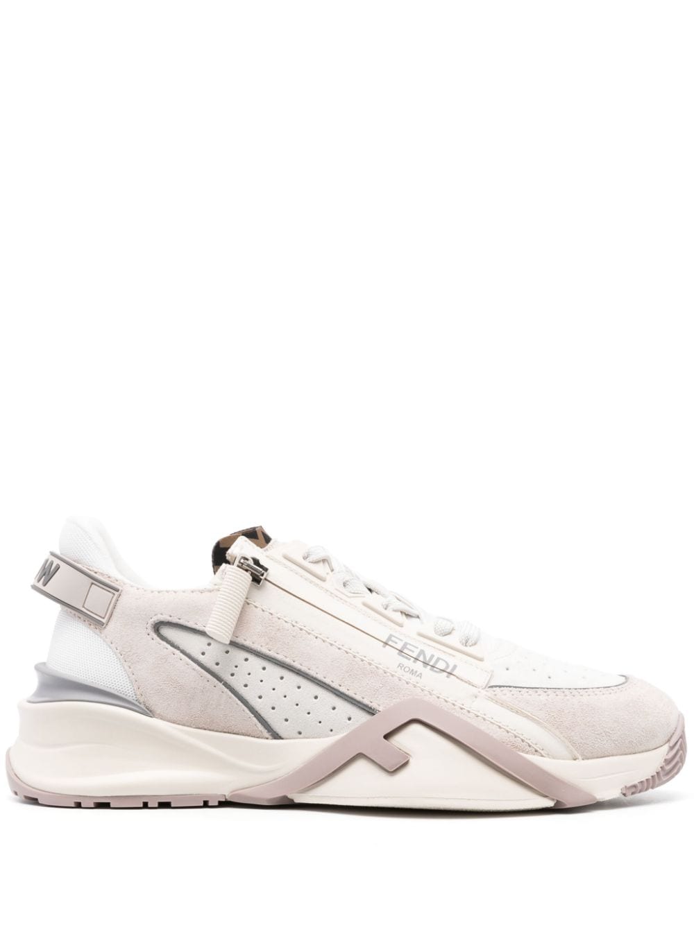 Fendi Flow Panelled Low-top Trainers In Neutrals