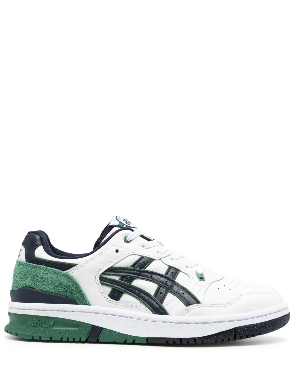 Shop Asics Ex89 Panelled Low-top Sneakers In White