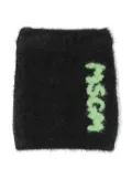 MSGM Kids logo-print slip-on skirt - Black
