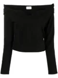 Magda Butrym off-shoulder long-sleeve top - Black