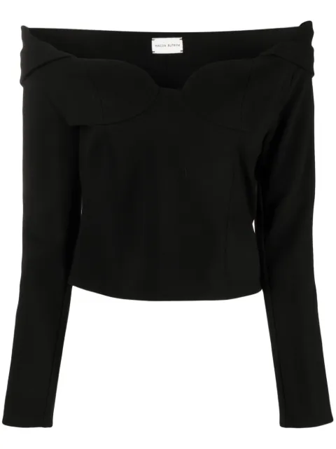 Magda Butrym off-shoulder long-sleeve top