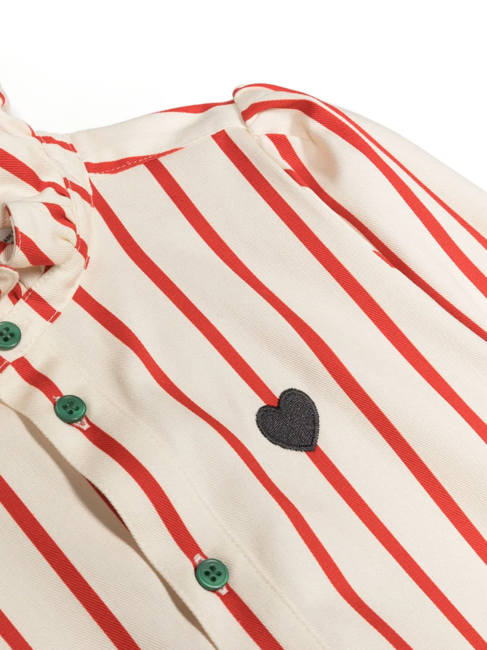 Mini Rodini Stripe-print Organic-cotton Shirt In Nude