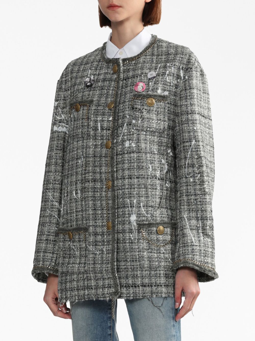 Affordable Balmain buttoned tweed jacket Women