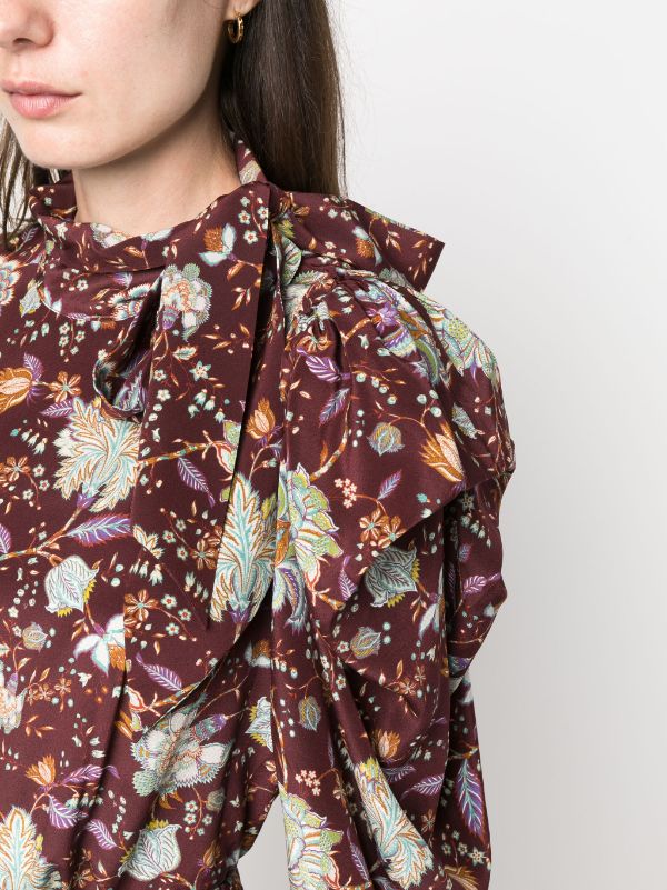 Ulla johnson discount floral blouse