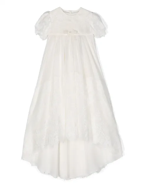 Dolce & Gabbana Kids Seidenkleid mit Spitzen-Overlay
