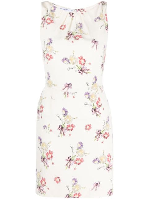 Christian Dior Pre-Owned 2010s floral silk minidress