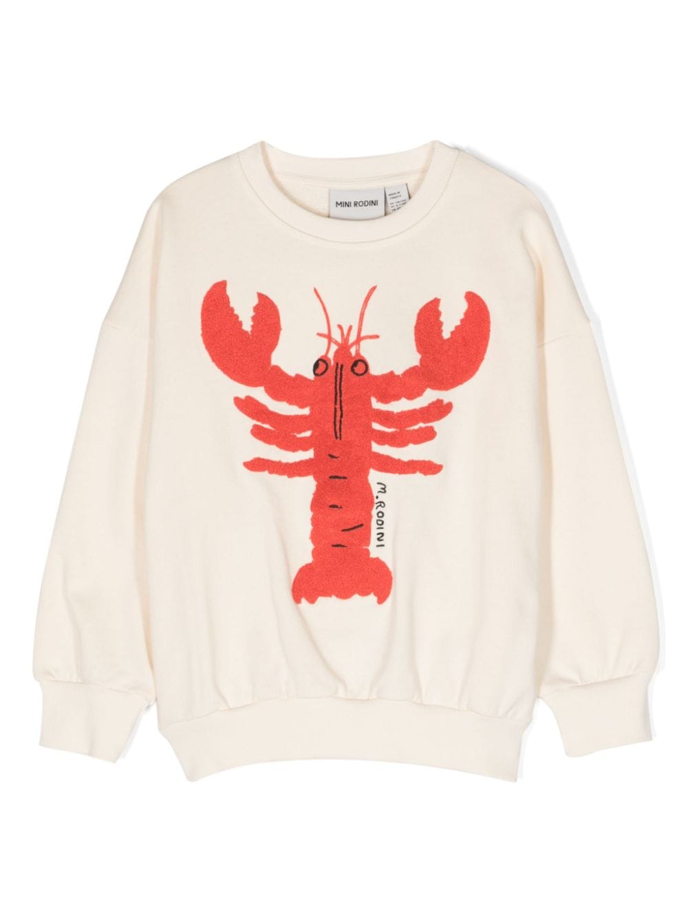 Mini Rodini Kids' Ivory Lobster Organic Cotton Sweatshirt