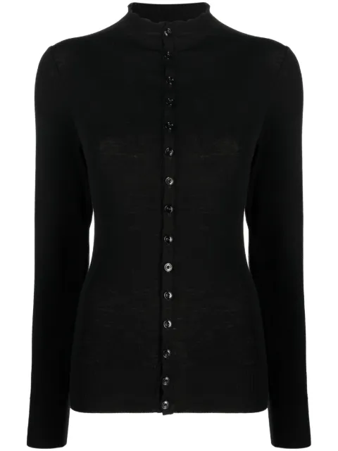 LEMAIRE high-neck wool cardigan 
