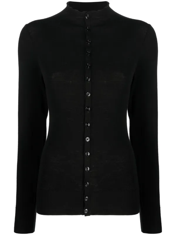 LEMAIRE ハイネック カーディガン | ブラック | FARFETCH JP