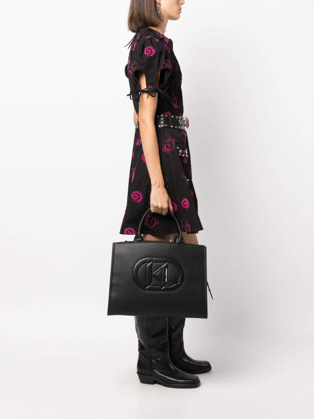 Karl Lagerfeld K/LOOM monogram-embossed Leather Backpack - Farfetch