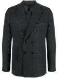 Reveres 1949 checked double-breasted blazer - Grey