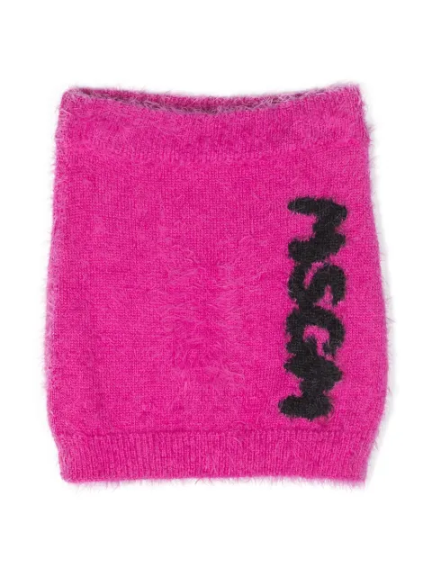 MSGM Kids logo-print slip-on skirt