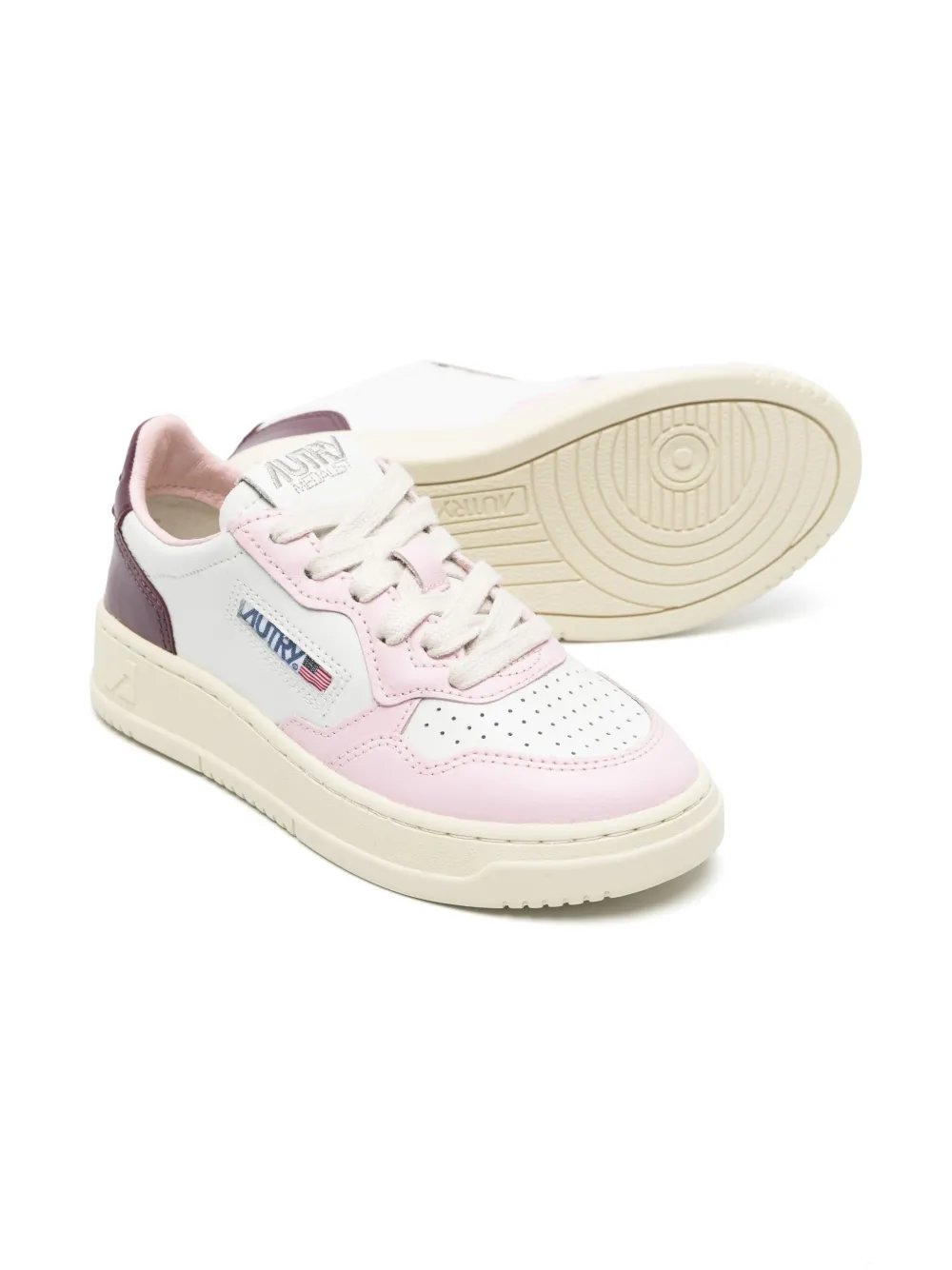 Autry Kids Medalist panelled leather sneakers - Wit