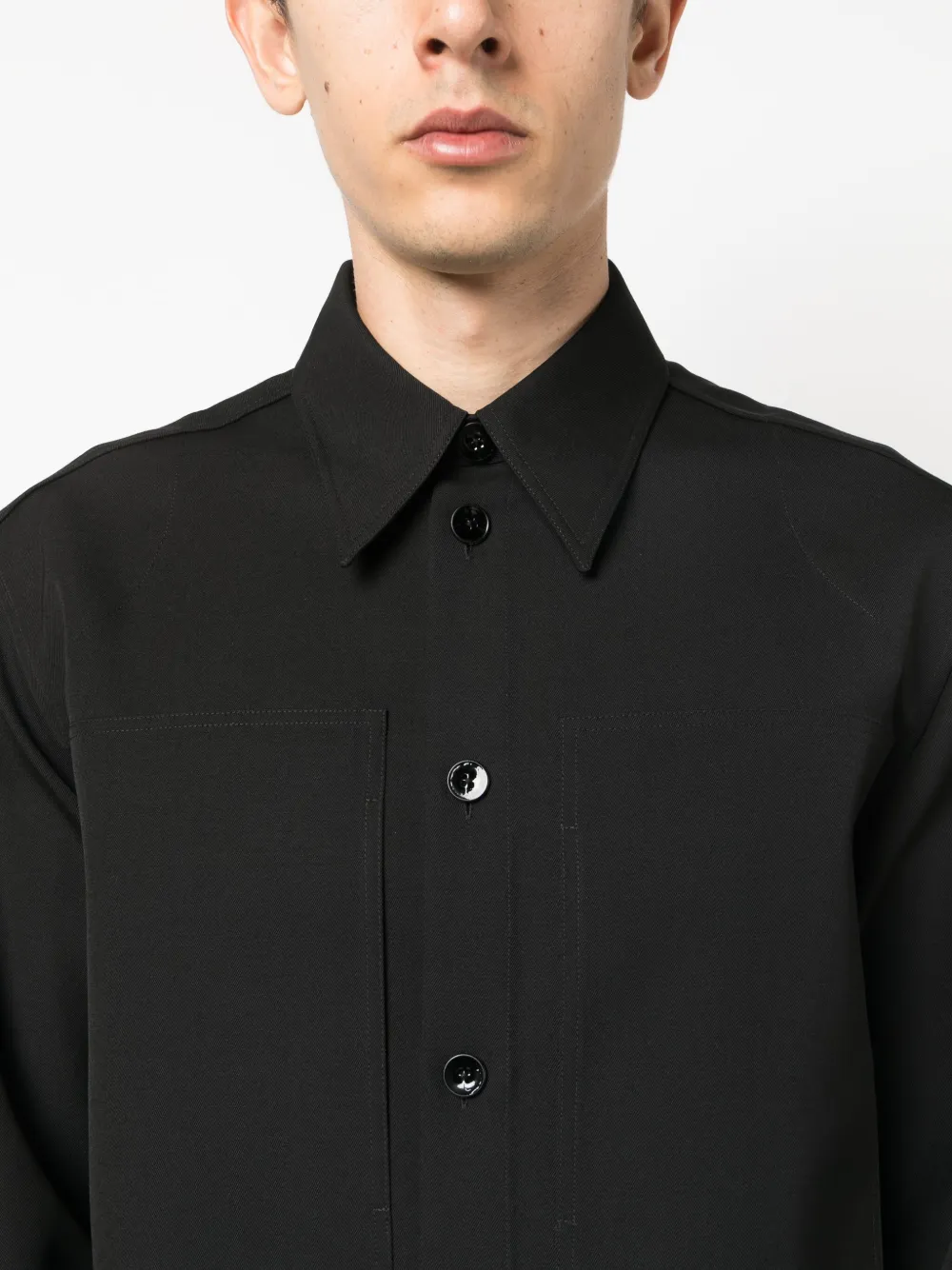 Jil Sander long-sleeve Wool Shirt - Farfetch