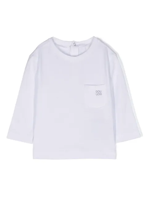 Douuod Kids logo-print long-sleeve T-shirt