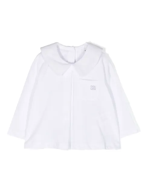 Douuod Kids peter pan-collar cotton blouse