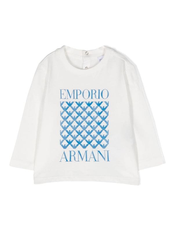 Armani long sleeve t shirt best sale white