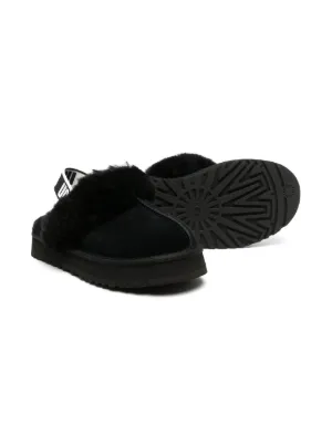 Girls black ugg online slippers