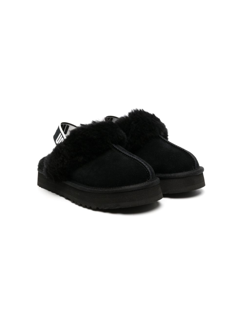 UGG Kids Funkette shearling slippers - Black