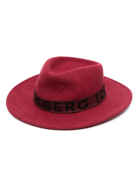 Iceberg logo-strap wide-brim hat