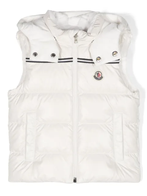 Moncler Enfant جيليه مبطن بشارة شعار الماركة