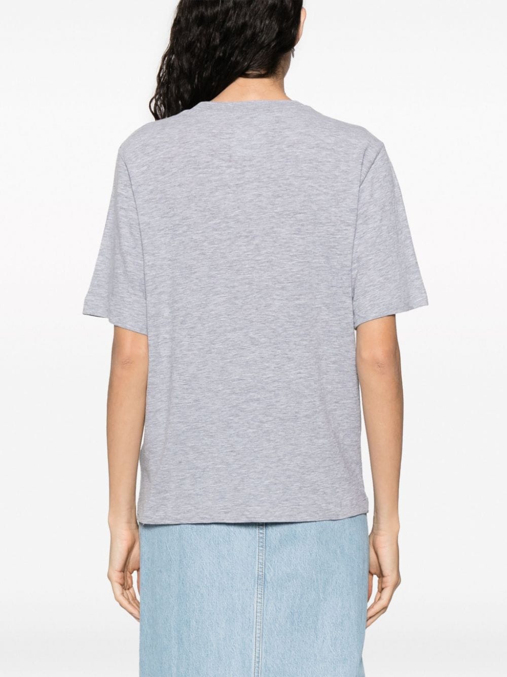 Shop Dsquared2 Heart-print Round-neck T-shirt In Grau