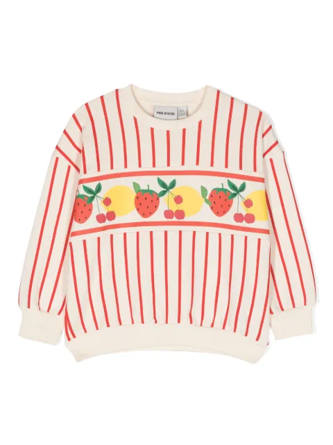 Mini Rodini fruit-print striped sweatshirt