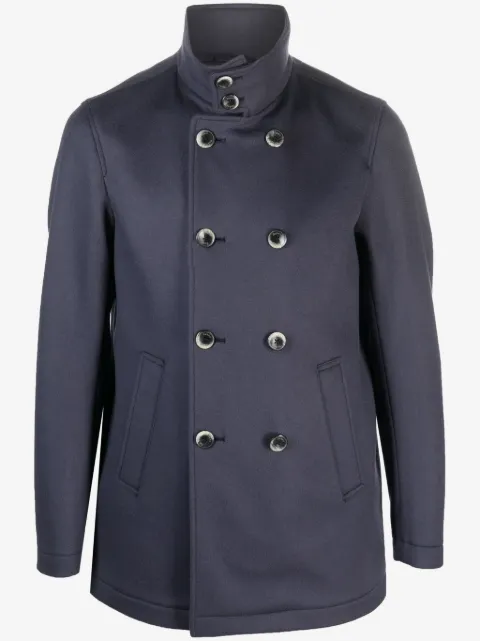 Herno double-breasted wool-cashmere coat