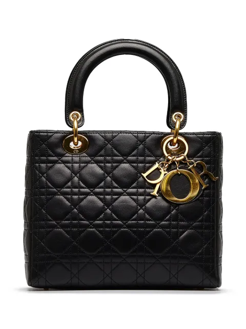 pre-owned medium Cannage Lady Dior two-way bag