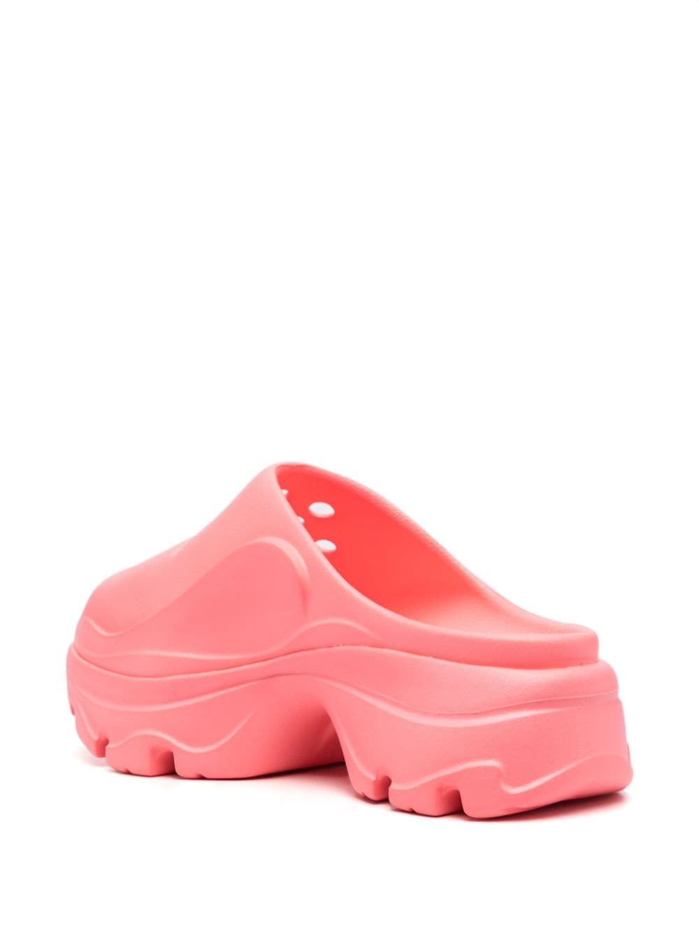 Shop Adidas By Stella Mccartney 55mm Logo-embossed Clogs In Pink