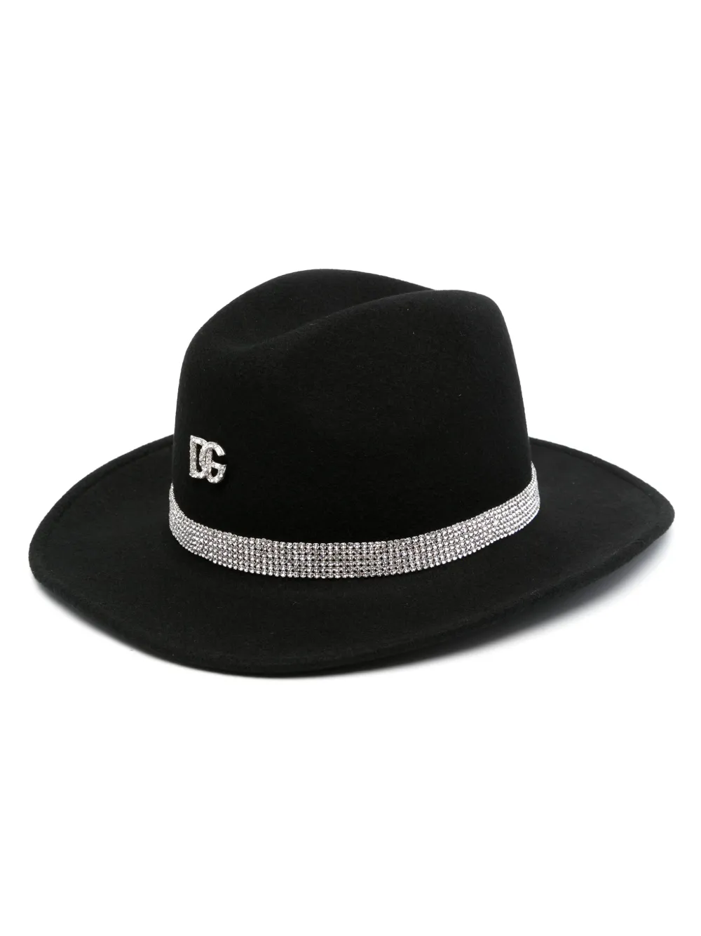 crystal-embellished fedora hat