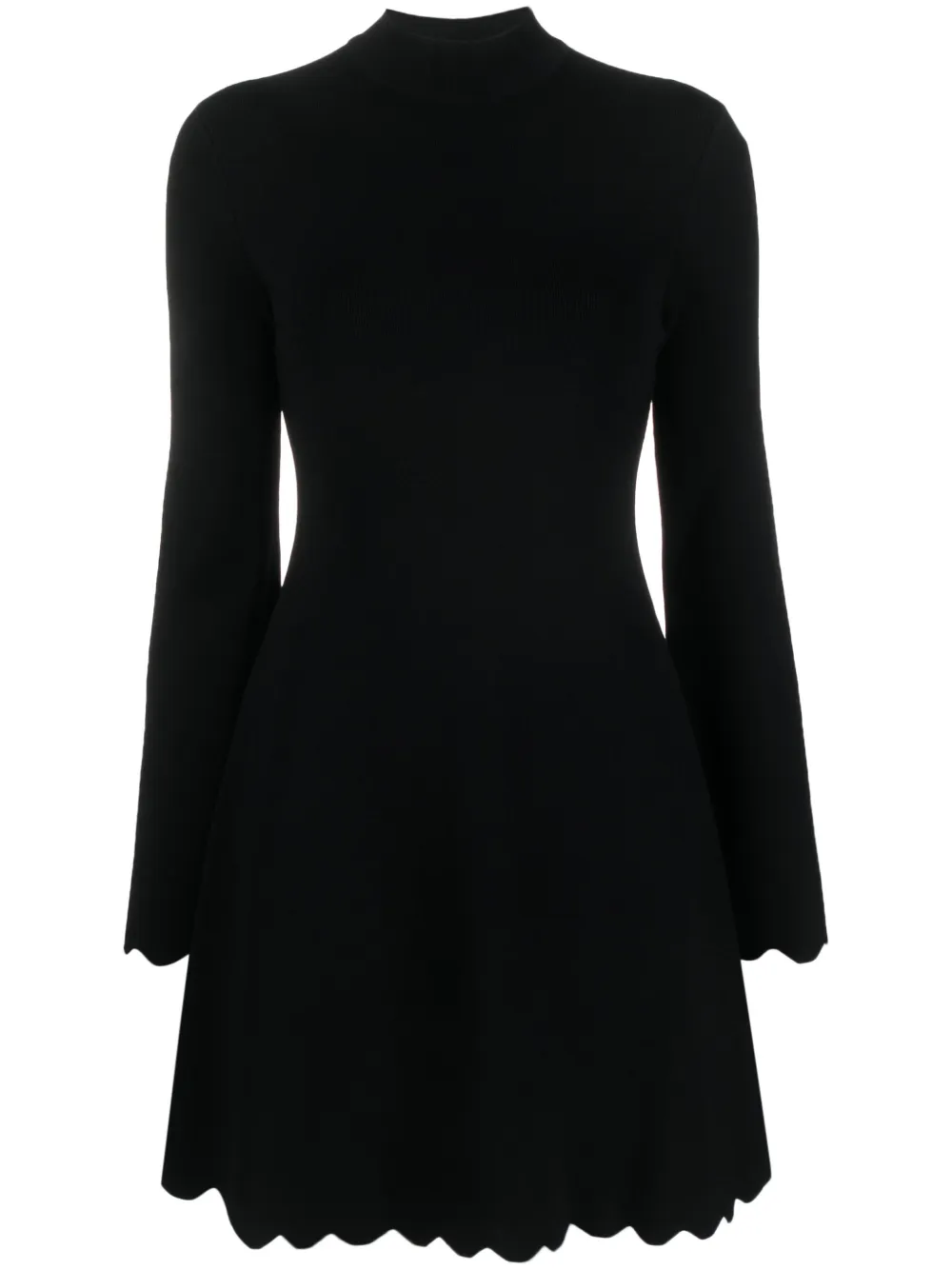 Shop Twinset Logo-plaque Cut-out Minidress In Black