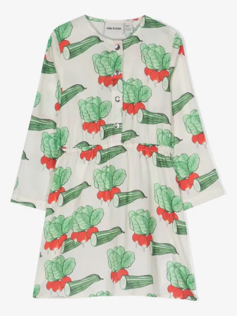 Mini Rodini fruit-print lyocell dress