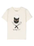 Mini Rodini Chef Cat cotton T-shirt - White