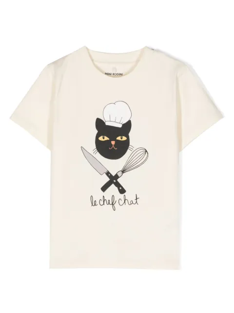 Mini Rodini T-Shirt mit Chef Cat-Print