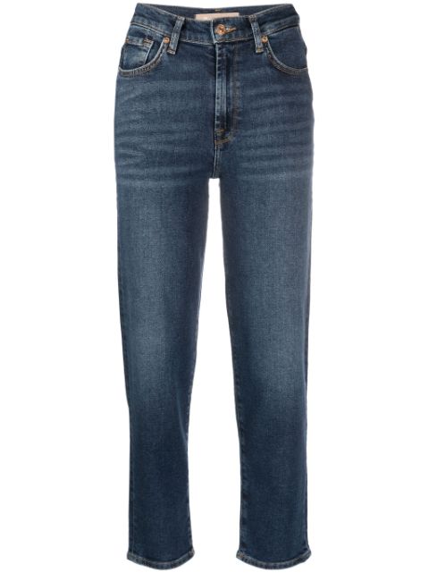 7 For All Mankind jean court Malia à taille haute