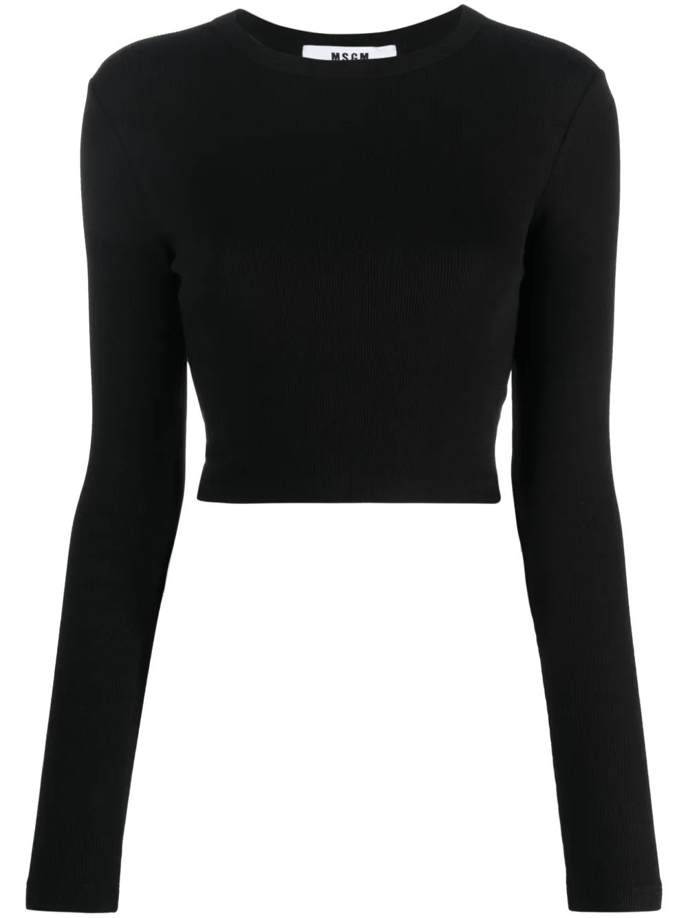 MSGM playera corta con aberturas | negro | Image 1