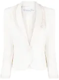 Christian Dior Pre-Owned 1990s trimmed detail shawl lapels blazer - Neutrals