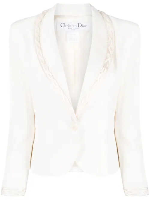 Blazer à col châle (années 1990) - Christian Dior Pre-Owned - Modalova