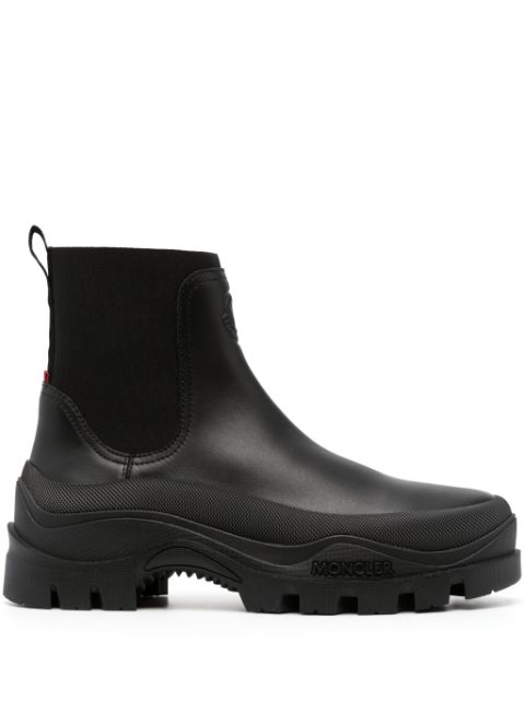 Moncler chunky-sole leather ankle boots