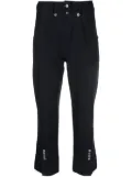 Christian Dior Pre-Owned 1990s flared buttoned cuffs cropped trousers - Blue