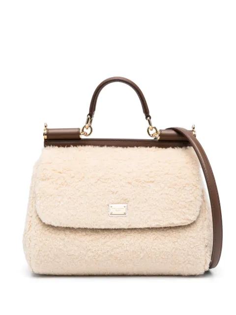Dolce & Gabbana medium Sicily shearling tote bag