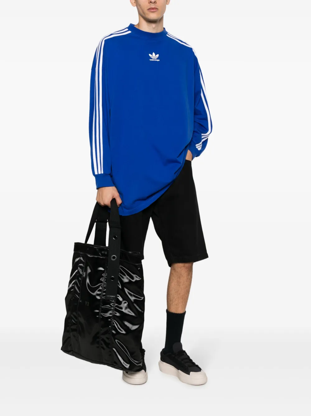 Y-3 Pocket shopper met logopatch - Zwart