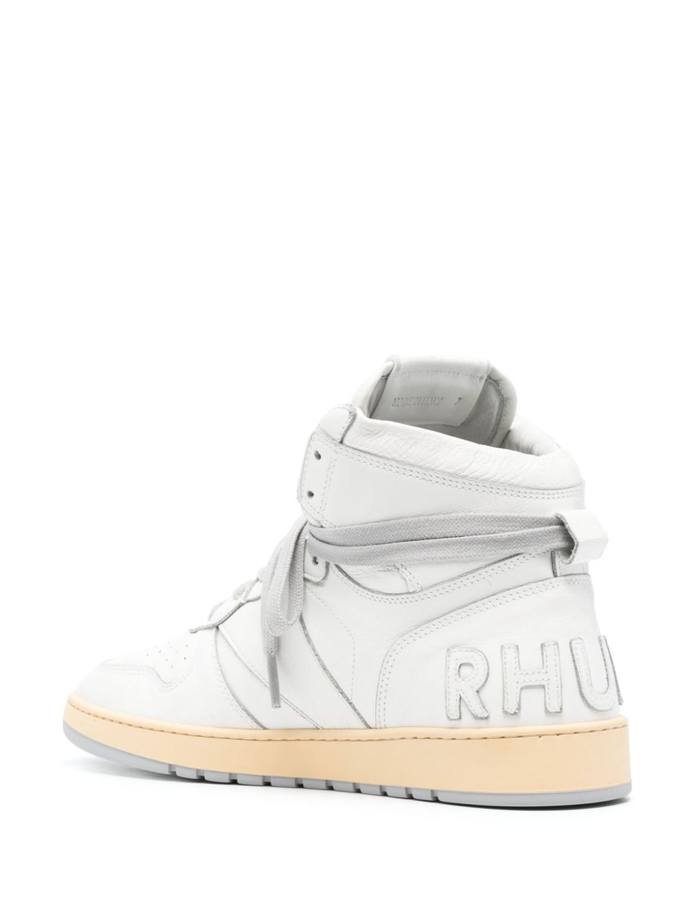 RHUDE Rhecess high-top leather sneakers White