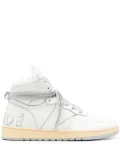 RHUDE Rhecess high-top leather sneakers - White