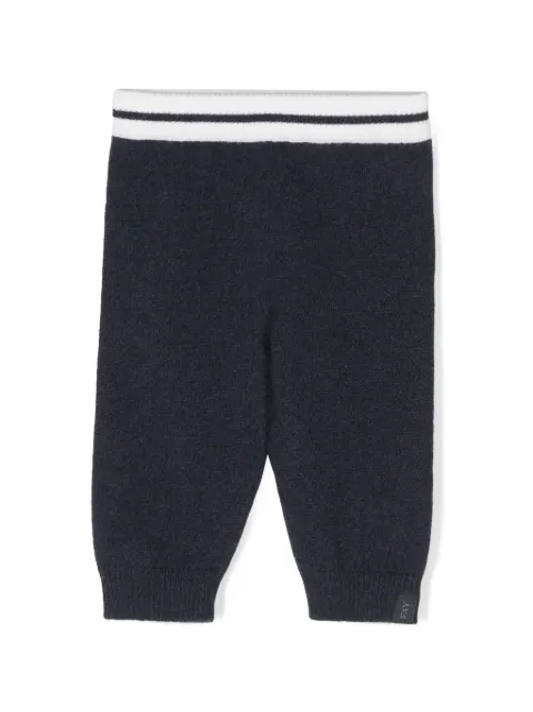 Fay Kids striped fine-knit trousers