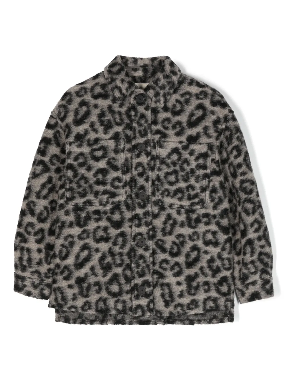 Image 1 of Douuod Kids leopard-print shirt jacket